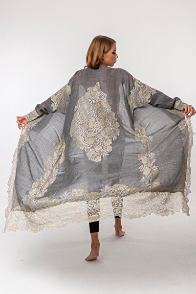 CASHMERE AND SİLK MAWLANA French Lace Lourx Abaya