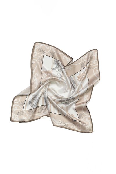 CASHMERE AND SİLK MAWLANA وشاح حرير 50*50 - حرير 100%