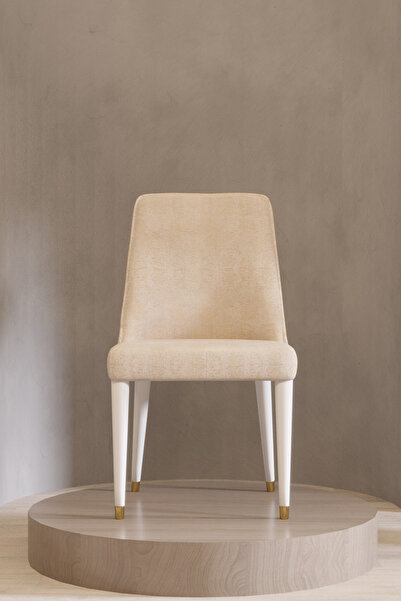 Modalife Lexus Salon Yemek Mutfak Sandalyesi - Krem