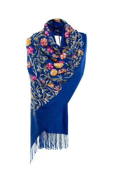 CASHMERE AND SİLK MAWLANA Şal brodat din caşmir modal