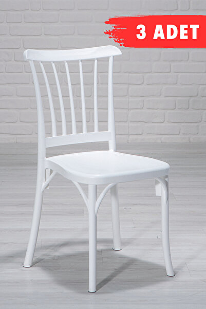 SANDALİE 3 Adet / Mutfak&Salon&Bahçe Violet Beyaz Sandalye