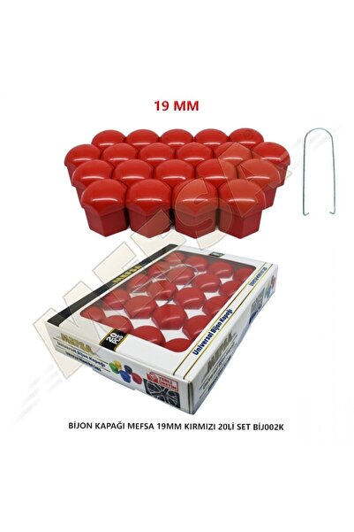 mefsa Bijon Kapağı 17 Mm (20 Lİ SET) Kırmızı