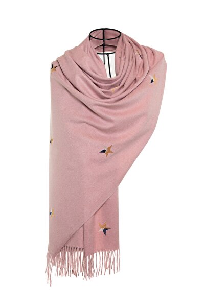 CASHMERE AND SİLK MAWLANA Şal brodat din caşmir modal (STARS).