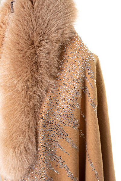 CASHMERE AND SİLK MAWLANA MODAL KAŞMİR KRİSTAL TİLKİ ŞAL