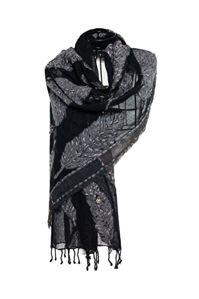 CASHMERE AND SİLK MAWLANA Şal brodat 100% lână spălată