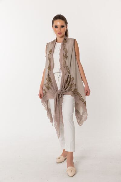 CASHMERE AND SİLK MAWLANA Panço Dantelli Boncuklu