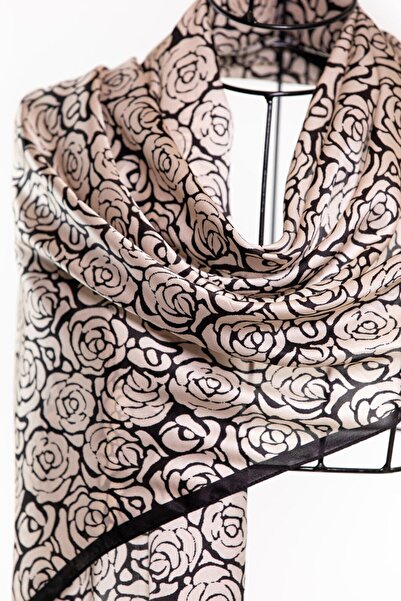 CASHMERE AND SİLK MAWLANA 53x170 Silk Shawl - 100% Silk