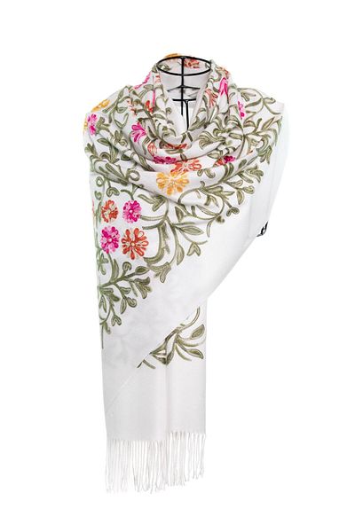CASHMERE AND SİLK MAWLANA Şal brodat din caşmir modal