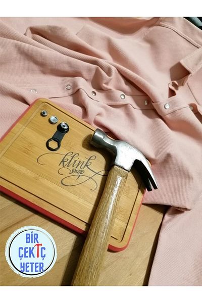 Klinkshop 10 Mm Snap Hammer Application Apparatus and Nickel Color 100 Pieces Snap-stainless Brass Snap Kit