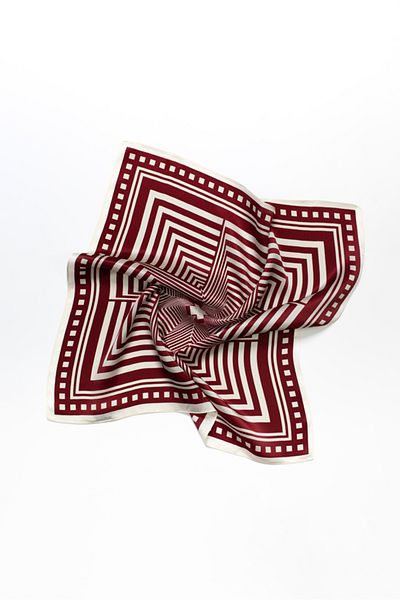 CASHMERE AND SİLK MAWLANA 100% Silk Scarf (50*50)