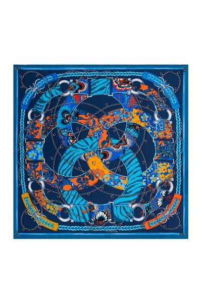 CASHMERE AND SİLK MAWLANA Şal jacquard de mătase 90x90