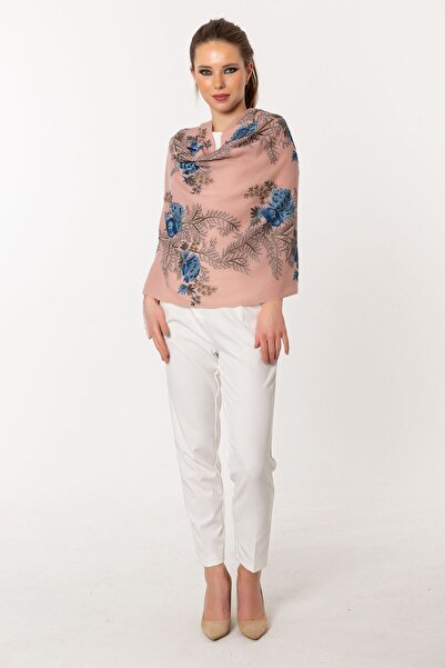 CASHMERE AND SİLK MAWLANA 85% cașmir 15% mătase șal brodat