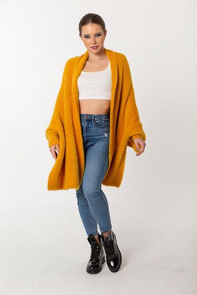 CASHMERE AND SİLK MAWLANA Elephant Feather Poncho