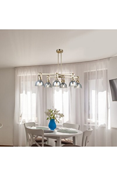 LUCEA Lumo 6 Lı Altın Sıralı Avize 6xe27