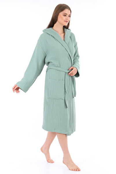 destinyhometex Unisex μπουρνούζι με κουκούλα 100% οργανικό βαμβάκι Premium Multi Muslin Ultra Soft