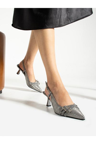 Alemdar Shoes Pantofi de damă cu toc platină VERA