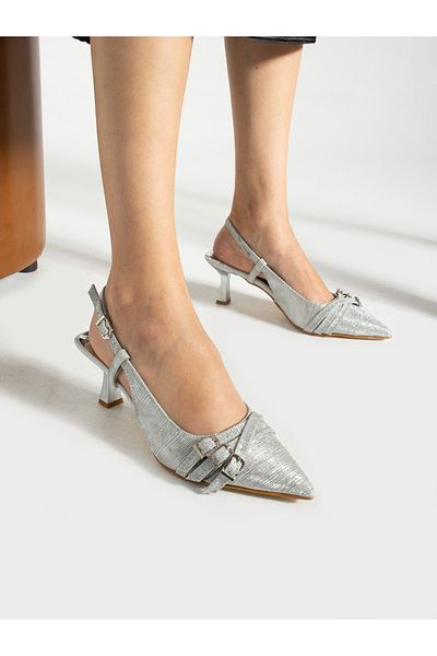 Alemdar Shoes Pantofi de damă cu toc argintiu VERA