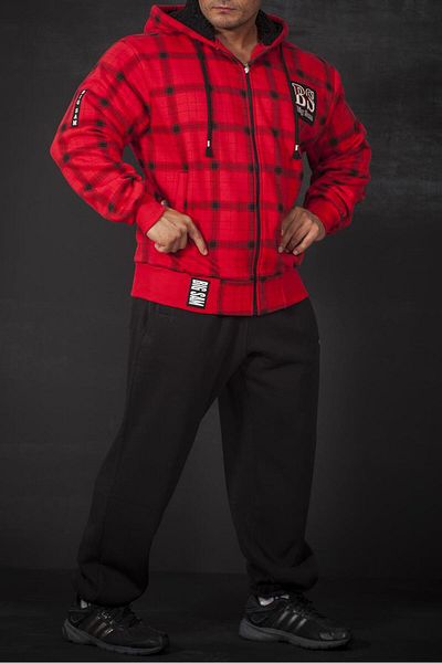 Big Sam Hooded Sweatpants Winter Fleece