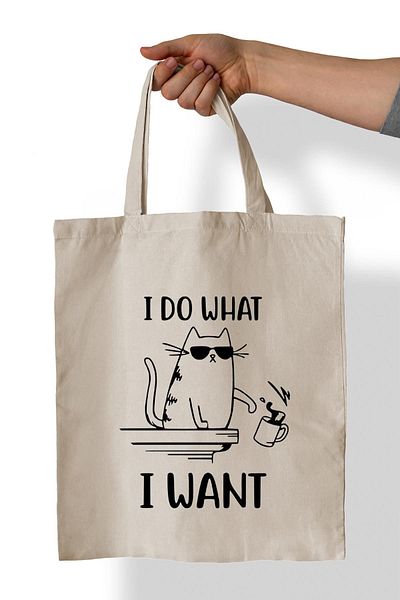 remonz Do Whatever I Want Printed 100% Cotton 35x38 cm υφασμάτινη τσάντα
