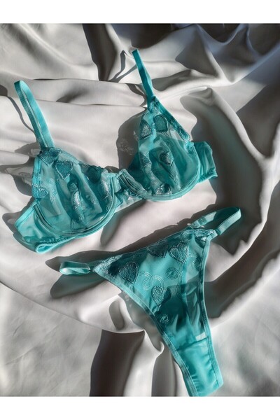 Quuz Blue Orchid Balenli Bra Seti