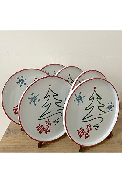 Nokta Yılbaşı Kahvaltı Tabağı 6'Lı Takım