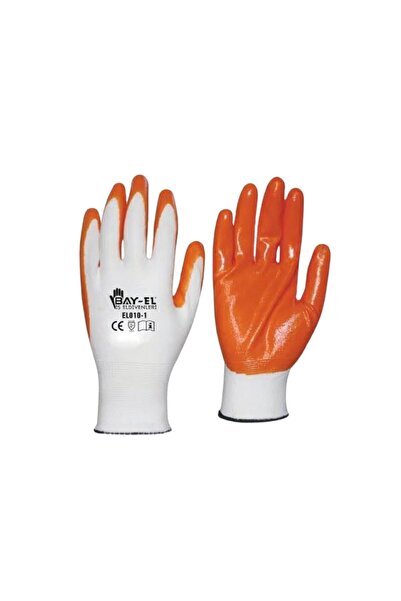 Baytec Eldiven Beyaz - Turuncu 1/2 10'' No: 10