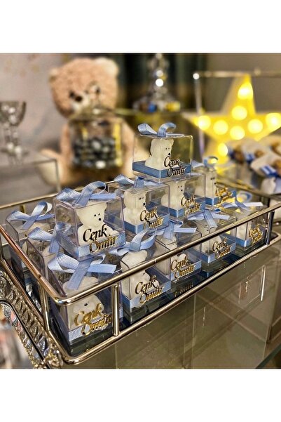 MAMORİ 20 Adet Ayıcık Hediyelik Mum Doğum Günü Hediyesi Bebek Hediyesi Mevlüd...