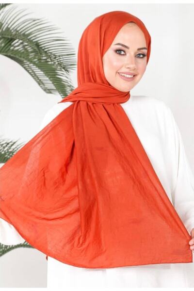 Genel Markalar AMOR SERİSİ PAMUKLU KİREMİT RENGİ ŞAL