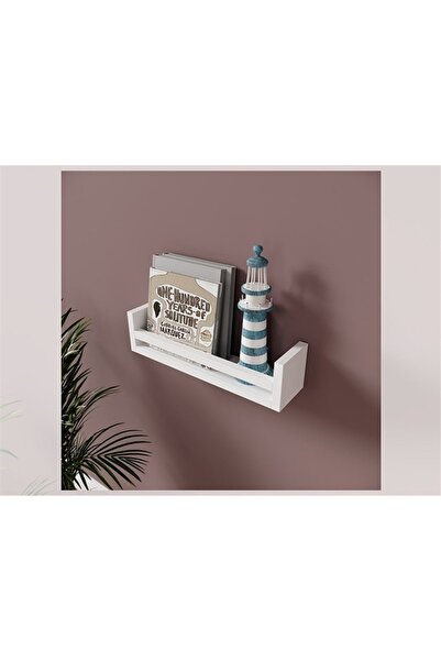Genel Markalar MİKRO DEKORATİF TEKLİ BEYAZ RAF