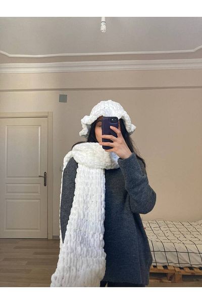 Moda Biçer Hand Knitted Bucket Hat Beanie