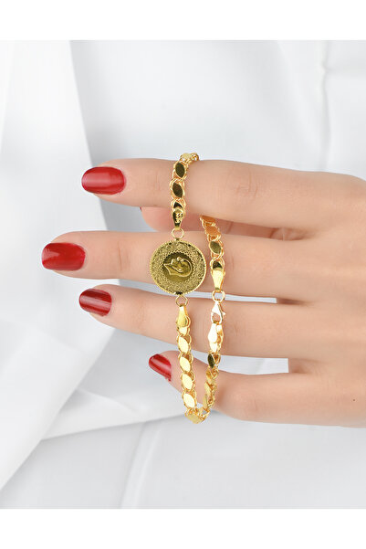 kuyumcu nurettin 7,50 gr (Gram) Pullu Çeyrekli Bileklik 22 Ayar Altın