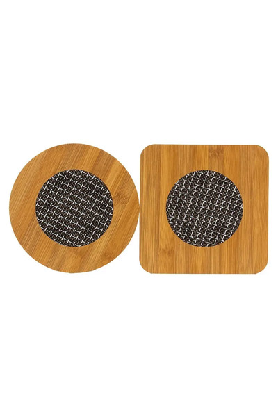 ZUZU MADE Bambu Nihale Seti Kare ve Yuvarlak - Kaydırmaz Tabanlı Bambu Nihale...
