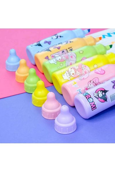 SAYAR Baby Bottle Kuromi My Melody Highlighter Set of 6