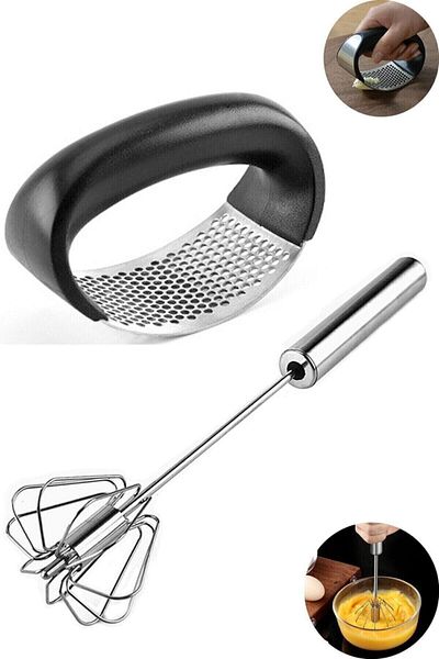 UNDERGROUND TRADE Stainless steel; Luxury Garlic Crusher & Press Automatic Beater with Handle