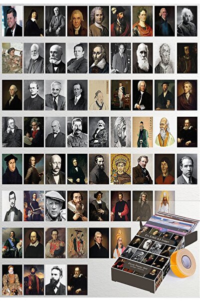 GUGUK Dünyanın En Etkili 63 Insanı, 63 Adet Poster Seti, Özel Tasarım Kutulu,...