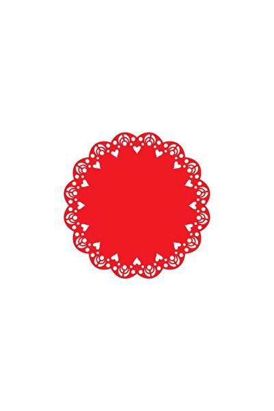 Artikel Kırmızı Keçe Amerikan Servisi, Supla 6'lı Servis Takım -437