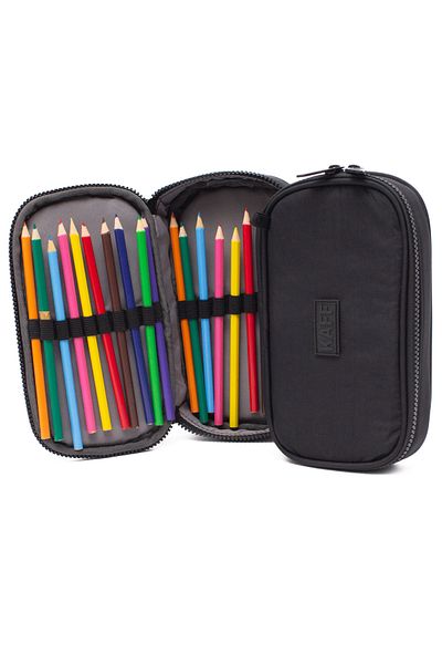 KAFF 01110 Μαύρο τσακισμένο ύφασμα αδιάβροχο Organizer μολυβοθήκη Θήκη μολυβιού Θήκη μολυβιού