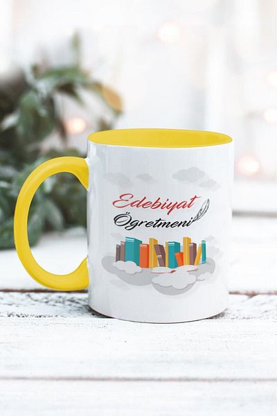 Yaprak Hediyelik كوب بتصميم معلم الأدب