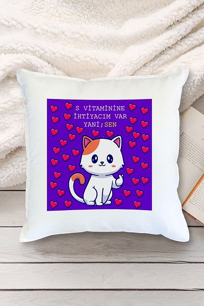 Yaprak Hediyelik I Need Vitamin S So You Designed Pillow
