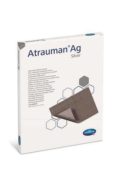 Hartmann Atrauman Ag 10 X 10 cm Wound Care Cover with Silver Content (10 Pieces)