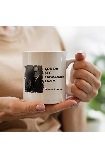 Yaprak Hediyelik Sigmund Freud Mug with "I Don't Do Too Much