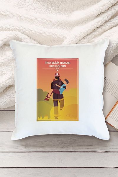 Yaprak Hediyelik Firefighter's Day Designed Pillow