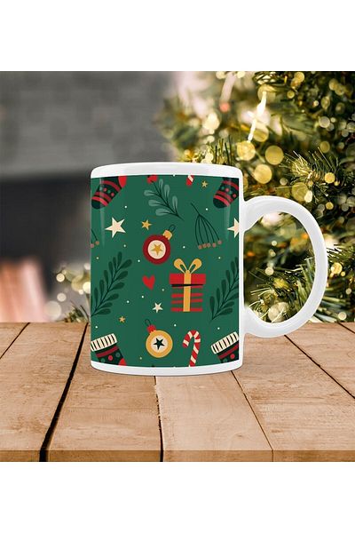 Yaprak Hediyelik New Year Designed Mug with Socks