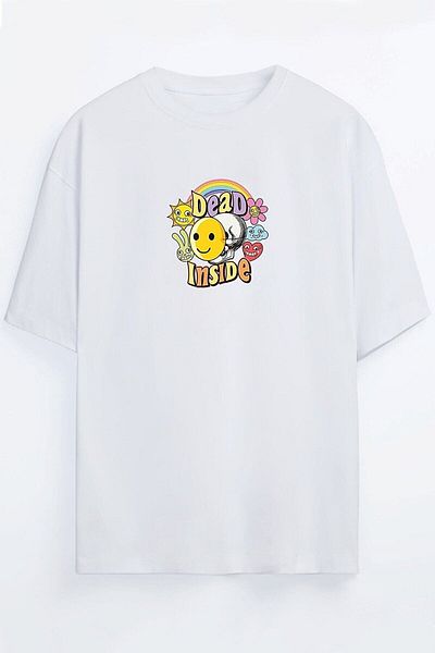 Yaprak Hediyelik Dead Inside Depression - Tricou alb
