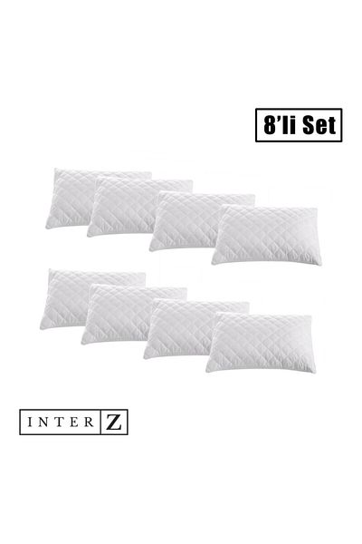 INTER Z Σετ 8 προστατευτικών μαξιλαριών, στρώματα μαξιλαριού με καπιτονέ σχέδιο, 50 X 70 cm