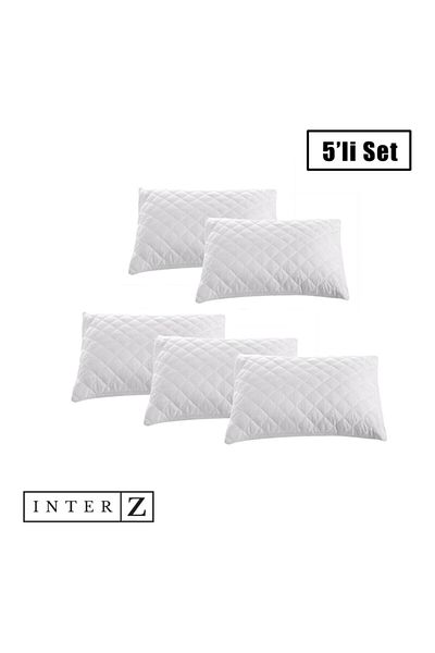 INTER Z Σετ 5 προστατευτικών μαξιλαριών, στρώματα μαξιλαριού με καπιτονέ σχέδιο, 50 X 70 cm