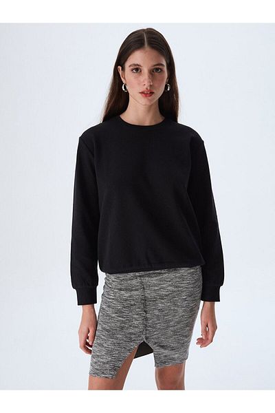 Ltb Round Neck Black Sweatshirt