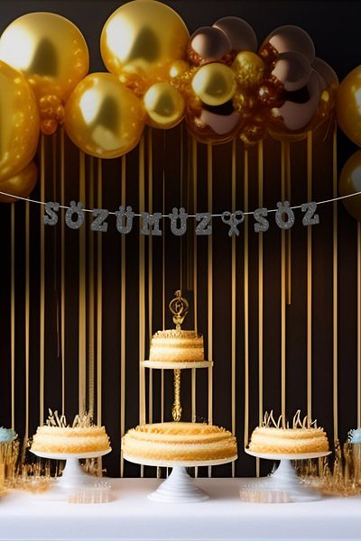 Artikel Black Our Promise Written Banner, Special Day Party, Glitter Eva Banner