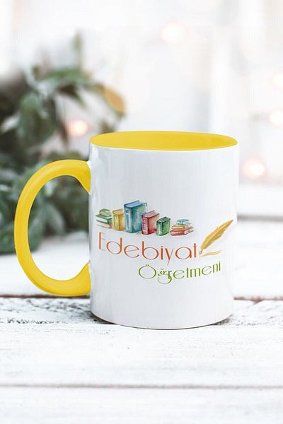 Yaprak Hediyelik كوب بتصميم معلم الأدب