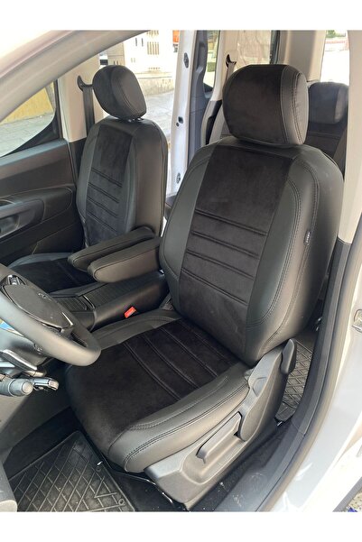 AKINCI مقاعد خلفية لسيارة بيجو ريفتر 2019-2025، تصميم 1+1+1، مزيج من الجلد ال...